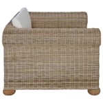 vidaXL Fotoliu cu perne, culoare naturală, ratan vidaXL Fotoliu cu perne, culoare naturală, ratan