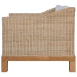 vidaXL Fotoliu cu perne, culoare naturală, ratan vidaXL Fotoliu cu perne, culoare naturală, ratan