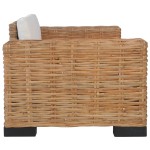 vidaXL Fotoliu cu perne, culoare naturală, ratan vidaXL Fotoliu cu perne, culoare naturală, ratan