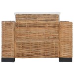 vidaXL Fotoliu cu perne, culoare naturală, ratan vidaXL Fotoliu cu perne, culoare naturală, ratan