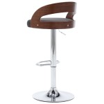 vidaXL Scaune de bar 2 buc. gri închis, material textil & lemn curbat vidaXL Scaune de bar 2 buc. gri închis, material textil & lemn curbat
