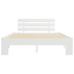 vidaXL Cadru de pat cu tăblie, alb, 140x200 cm, lemn masiv de pin vidaXL Cadru de pat cu tăblie, alb, 140x200 cm, lemn masiv de pin