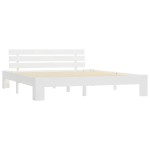vidaXL Cadru de pat cu tăblie, alb, 180x200 cm, lemn masiv de pin vidaXL Cadru de pat cu tăblie, alb, 180x200 cm, lemn masiv de pin