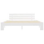 vidaXL Cadru de pat cu tăblie, alb, 180x200 cm, lemn masiv de pin vidaXL Cadru de pat cu tăblie, alb, 180x200 cm, lemn masiv de pin