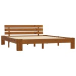 vidaXL Cadru de pat cu tăblie, maro miere, 160x200 cm, lemn masiv pin vidaXL Cadru de pat cu tăblie, maro miere, 160x200 cm, lemn masiv pin