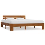 vidaXL Cadru de pat cu tăblie, maro miere, 160x200 cm, lemn masiv pin vidaXL Cadru de pat cu tăblie, maro miere, 160x200 cm, lemn masiv pin