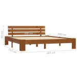 vidaXL Cadru de pat cu tăblie, maro miere, 160x200 cm, lemn masiv pin vidaXL Cadru de pat cu tăblie, maro miere, 160x200 cm, lemn masiv pin