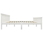 vidaXL Cadru de pat din lemn masiv de pin, alb, 180 x 200 cm
