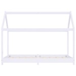 vidaXL Cadru pat de copii, alb, 70 x 140 cm, lemn masiv de pin vidaXL Cadru pat de copii, alb, 70 x 140 cm, lemn masiv de pin