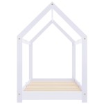vidaXL Cadru pat de copii, alb, 70 x 140 cm, lemn masiv de pin vidaXL Cadru pat de copii, alb, 70 x 140 cm, lemn masiv de pin