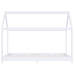 vidaXL Cadru pat de copii, alb, 80x160 cm, lemn masiv de pin vidaXL Cadru pat de copii, alb, 80x160 cm, lemn masiv de pin