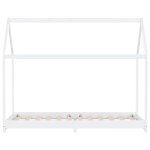 vidaXL Cadru pat de copii, alb, 90 x 200 cm, lemn masiv de pin vidaXL Cadru pat de copii, alb, 90 x 200 cm, lemn masiv de pin