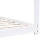 vidaXL Cadru pat de copii, alb, 90 x 200 cm, lemn masiv de pin vidaXL Cadru pat de copii, alb, 90 x 200 cm, lemn masiv de pin