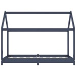 vidaXL Cadru de pat pentru copii, gri, 80 x 160 cm, lemn masiv de pin vidaXL Cadru de pat pentru copii, gri, 80 x 160 cm, lemn masiv de pin