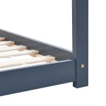 vidaXL Cadru de pat pentru copii, gri, 90 x 200 cm, lemn masiv de pin vidaXL Cadru de pat pentru copii, gri, 90 x 200 cm, lemn masiv de pin