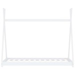 vidaXL Cadru pat de copii, alb, 70 x 140 cm, lemn masiv de pin vidaXL Cadru pat de copii, alb, 70 x 140 cm, lemn masiv de pin