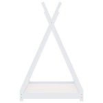 vidaXL Cadru pat de copii, alb, 80x160 cm, lemn masiv de pin
