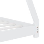 vidaXL Cadru pat de copii, alb, 80x160 cm, lemn masiv de pin