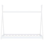 vidaXL Cadru pat de copii, alb, 90 x 200 cm, lemn masiv de pin vidaXL Cadru pat de copii, alb, 90 x 200 cm, lemn masiv de pin