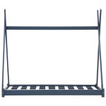 vidaXL Cadru pat de copii, gri, 70 x 140 cm, lemn masiv de pin vidaXL Cadru pat de copii, gri, 70 x 140 cm, lemn masiv de pin