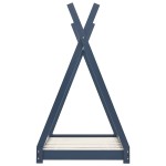 vidaXL Cadru de pat de copii, gri, 80 x 160 cm, lemn masiv de pin vidaXL Cadru de pat de copii, gri, 80 x 160 cm, lemn masiv de pin