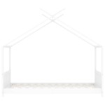 vidaXL Cadru de pat pentru copii, alb, 70 x 140 cm, lemn masiv de pin vidaXL Cadru de pat pentru copii, alb, 70 x 140 cm, lemn masiv de pin