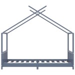 vidaXL Cadru de pat pentru copii, gri, 90 x 200 cm, lemn masiv de pin vidaXL Cadru de pat pentru copii, gri, 90 x 200 cm, lemn masiv de pin