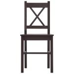 vidaXL Set mobilier de bucătărie, 7 piese, maro închis, lemn de pin