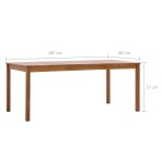vidaXL Masă de bucătărie, maro miere, 180 x 90 x 73 cm, lemn de pin