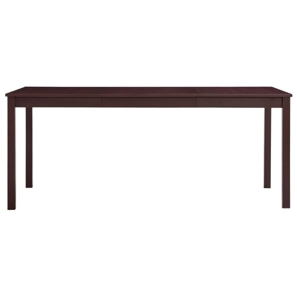 vidaXL Masă de bucătărie, maro închis, 180 x 90 x 73 cm, lemn de pin
