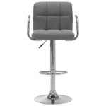 vidaXL Scaun de bar, gri deschis, material textil vidaXL Scaun de bar, gri deschis, material textil