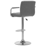 vidaXL Scaun de bar, gri deschis, material textil vidaXL Scaun de bar, gri deschis, material textil