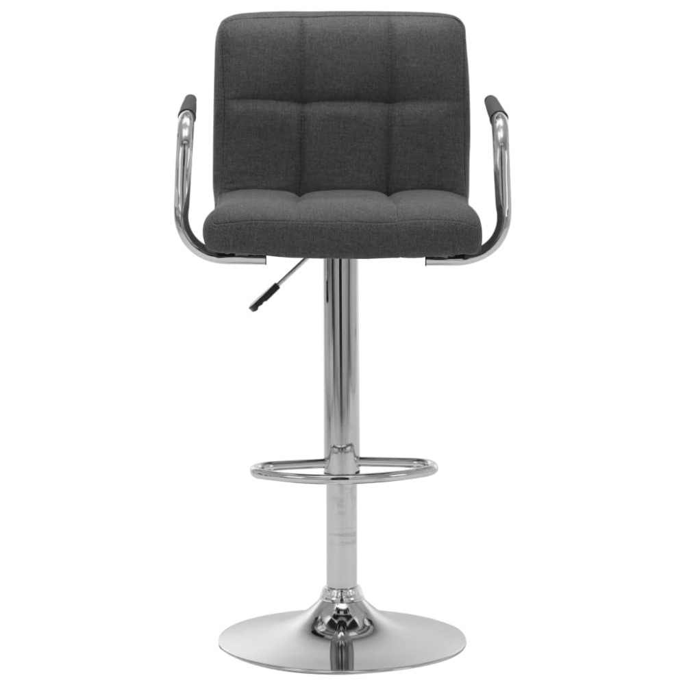 vidaXL Scaun de bar, gri închis, material textil