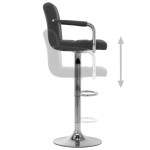 vidaXL Scaun de bar, gri închis, material textil vidaXL Scaun de bar, gri închis, material textil