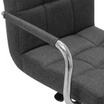 vidaXL Scaun de bar, gri închis, material textil vidaXL Scaun de bar, gri închis, material textil