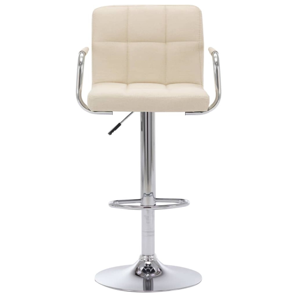 vidaXL Scaun de bar, crem, material textil
