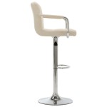 vidaXL Scaun de bar, crem, material textil vidaXL Scaun de bar, crem, material textil