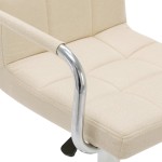 vidaXL Scaun de bar, crem, material textil vidaXL Scaun de bar, crem, material textil