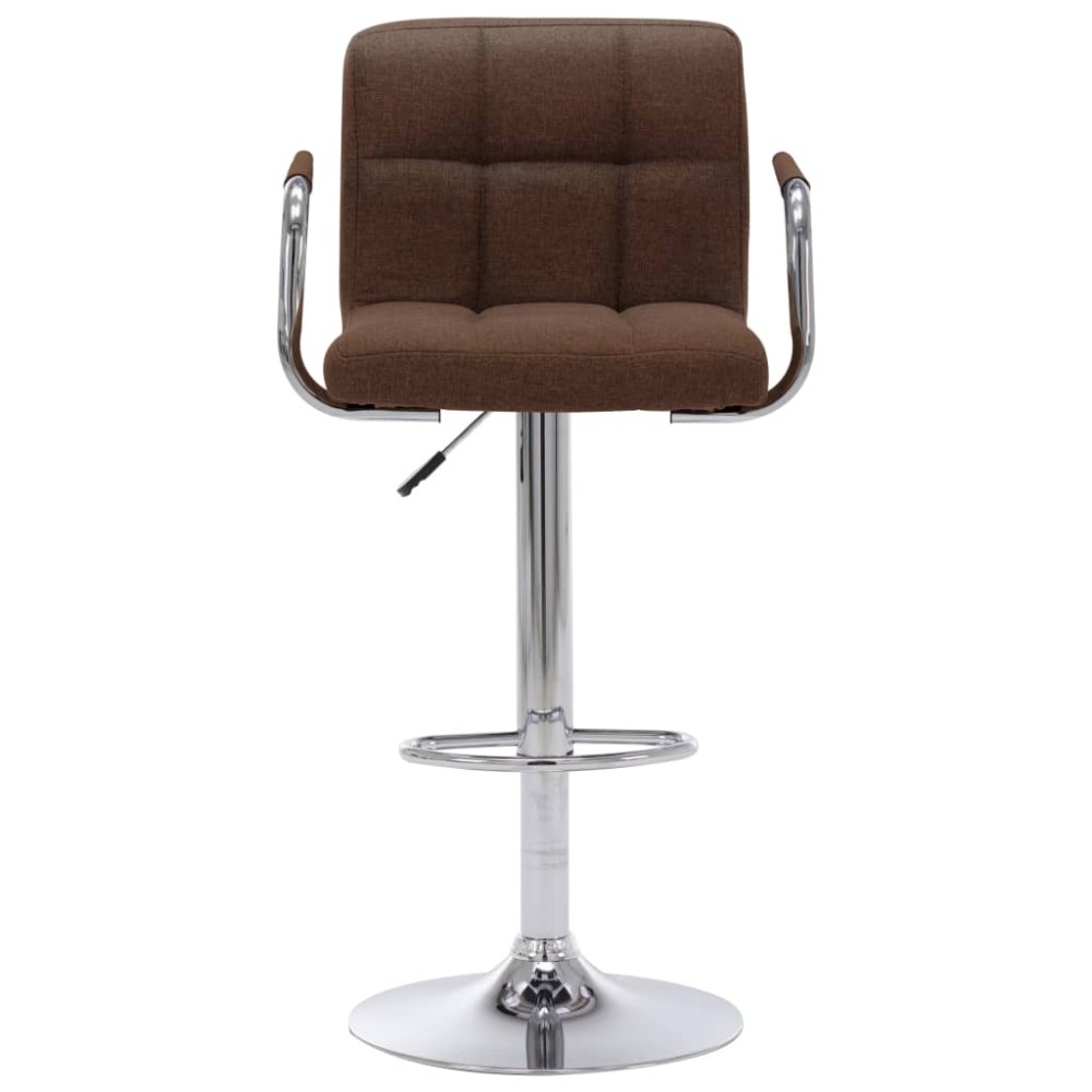 vidaXL Scaun de bar, maro, material textil