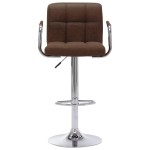 vidaXL Scaun de bar, maro, material textil vidaXL Scaun de bar, maro, material textil