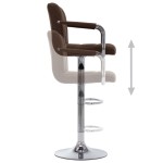 vidaXL Scaun de bar, maro, material textil vidaXL Scaun de bar, maro, material textil