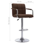 vidaXL Scaun de bar, maro, material textil vidaXL Scaun de bar, maro, material textil