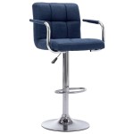 vidaXL Scaun de bar, albastru, material textil vidaXL Scaun de bar, albastru, material textil