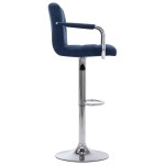 vidaXL Scaun de bar, albastru, material textil vidaXL Scaun de bar, albastru, material textil