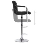 vidaXL Scaun de bar, negru, material textil vidaXL Scaun de bar, negru, material textil