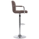 283418 vidaXL Bar Stool Taupe Fabric 283418 vidaXL Bar Stool Taupe Fabric