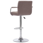 283418 vidaXL Bar Stool Taupe Fabric 283418 vidaXL Bar Stool Taupe Fabric
