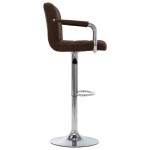 vidaXL Scaune de bar, 2 buc., maro, material textil vidaXL Scaune de bar, 2 buc., maro, material textil