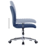 vidaXL Scaune de bucătărie, 2 buc., albastru, textil vidaXL Scaune de bucătărie, 2 buc., albastru, textil