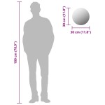 vidaXL Oglindă fără ramă, 30 cm, sticlă, rotund